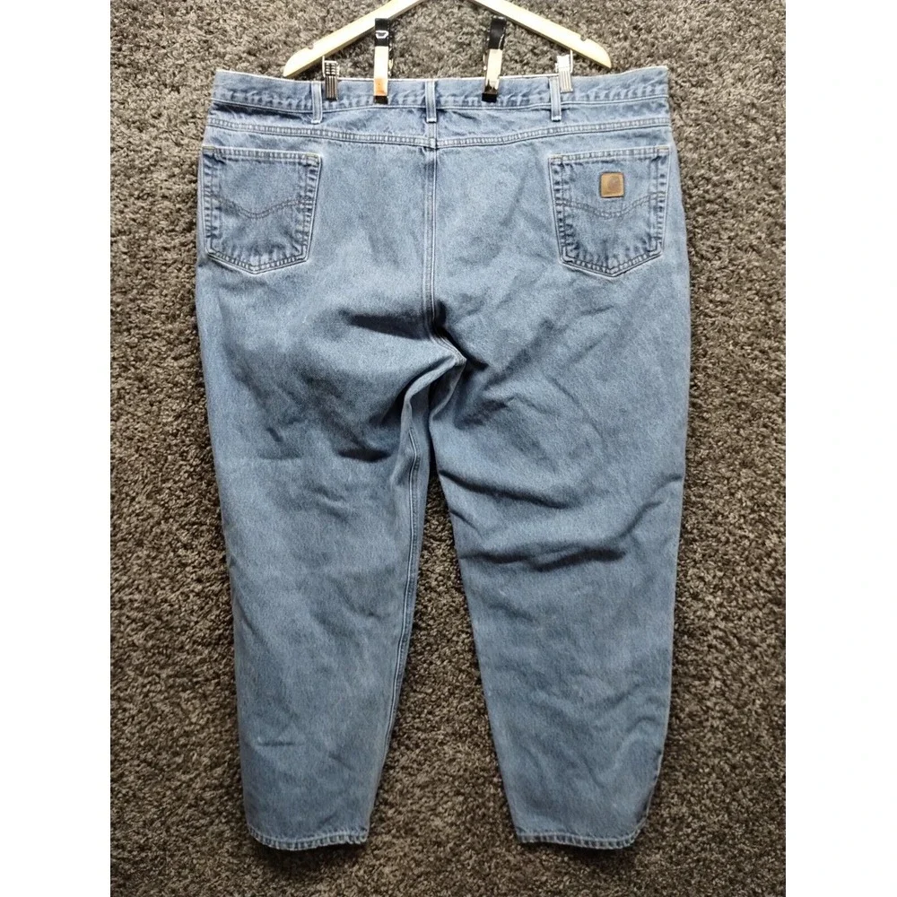 Carhartt Jeans Men 48x32 Blue Relaxed Fit‎ B17 DST Casual Workwear Denim Pants